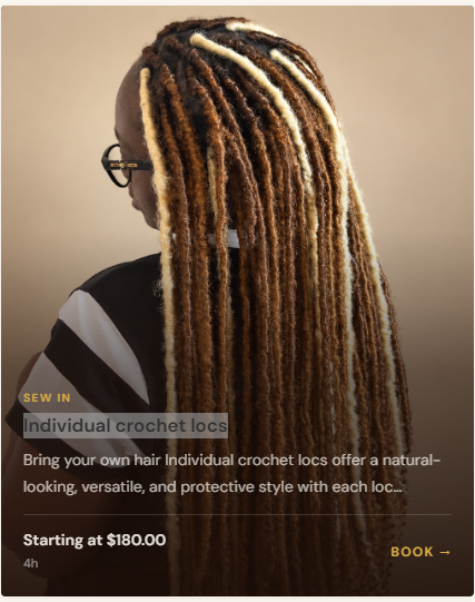 Individual crochet locs