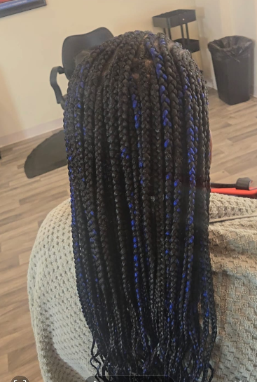 Box Braid Back / Cornrows Front