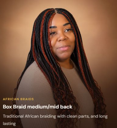 Box Braid medium/mid back